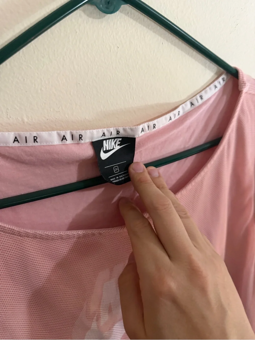 Nike Size 2x Pink Mesh Tank Dress with White AIR Trim